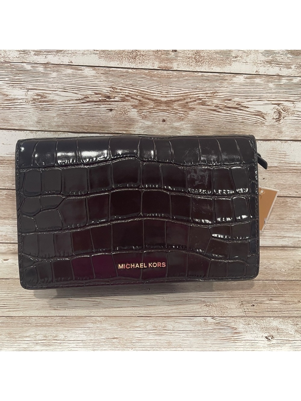 Michael Kors‎ Glossy Black Croc Mini Bag - Picture 4 of 5